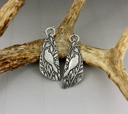 Sterling Silver Bird Earrings