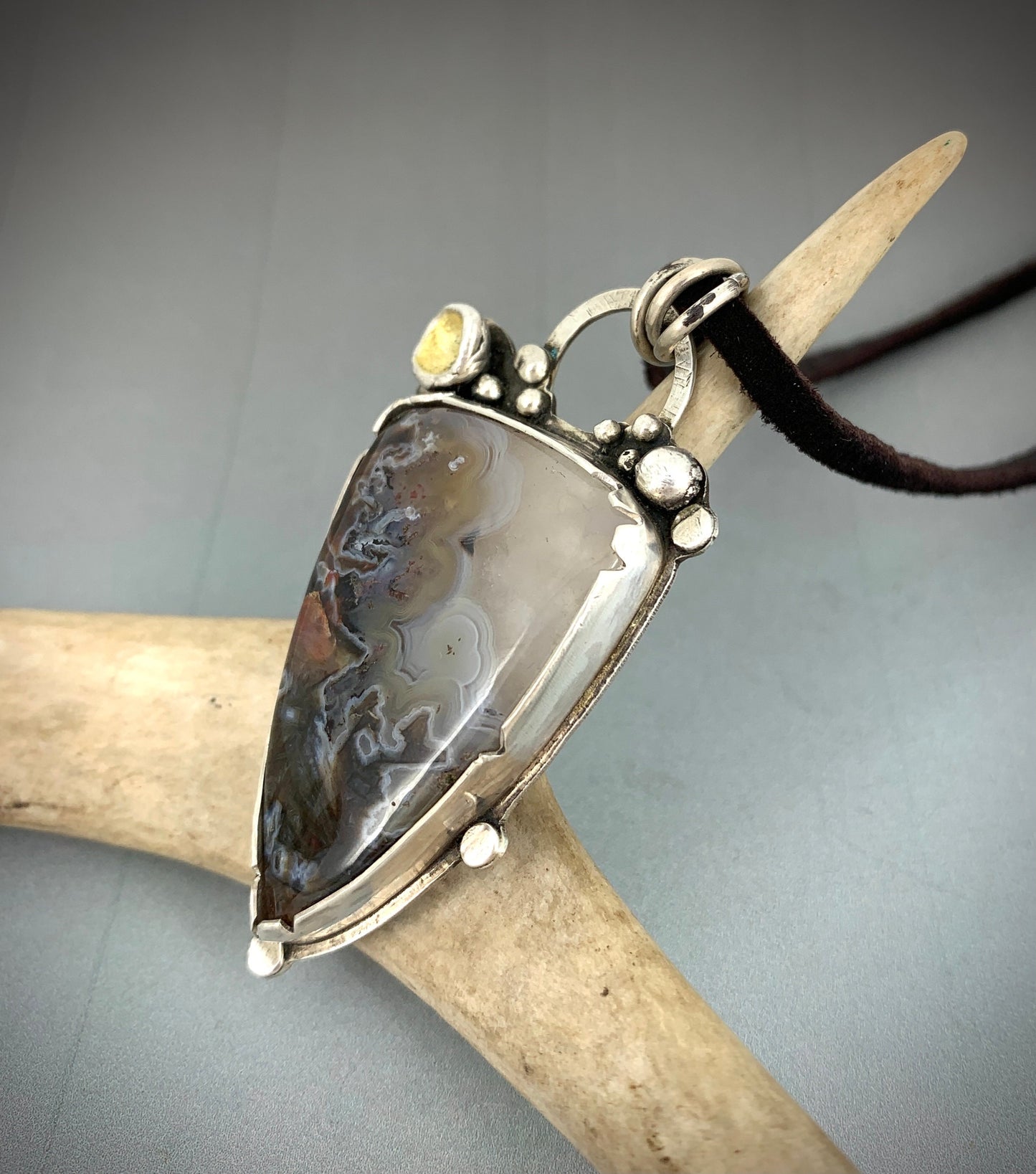 Plume Agate in Sterling Silver