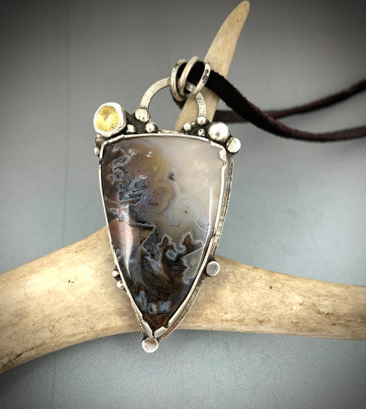 Plume Agate in Sterling Silver