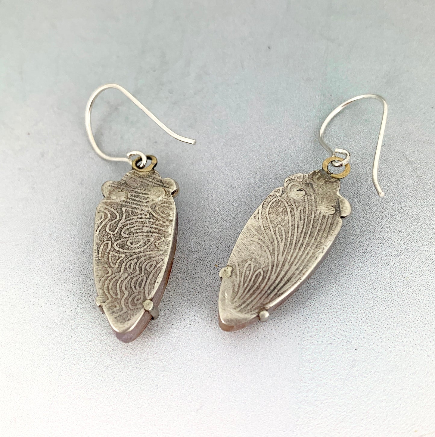 Natural Drusy Earrings in Sterling Silver